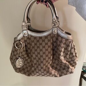 Gucci Sukey Original GG Canvas with Champagne Leather
